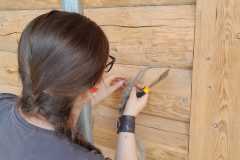 dom_szwajcarski-wyspa_Edwarda-Lepianka-len_w_szczelinach_pomiedzy_belkami-izolacja_lnem-9